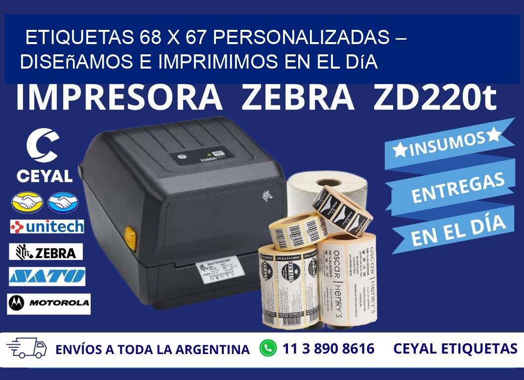 Etiquetas 68 x 67 Personalizadas – Diseñamos e Imprimimos en el Día