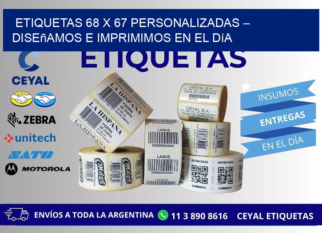 Etiquetas 68 x 67 Personalizadas – Diseñamos e Imprimimos en el Día