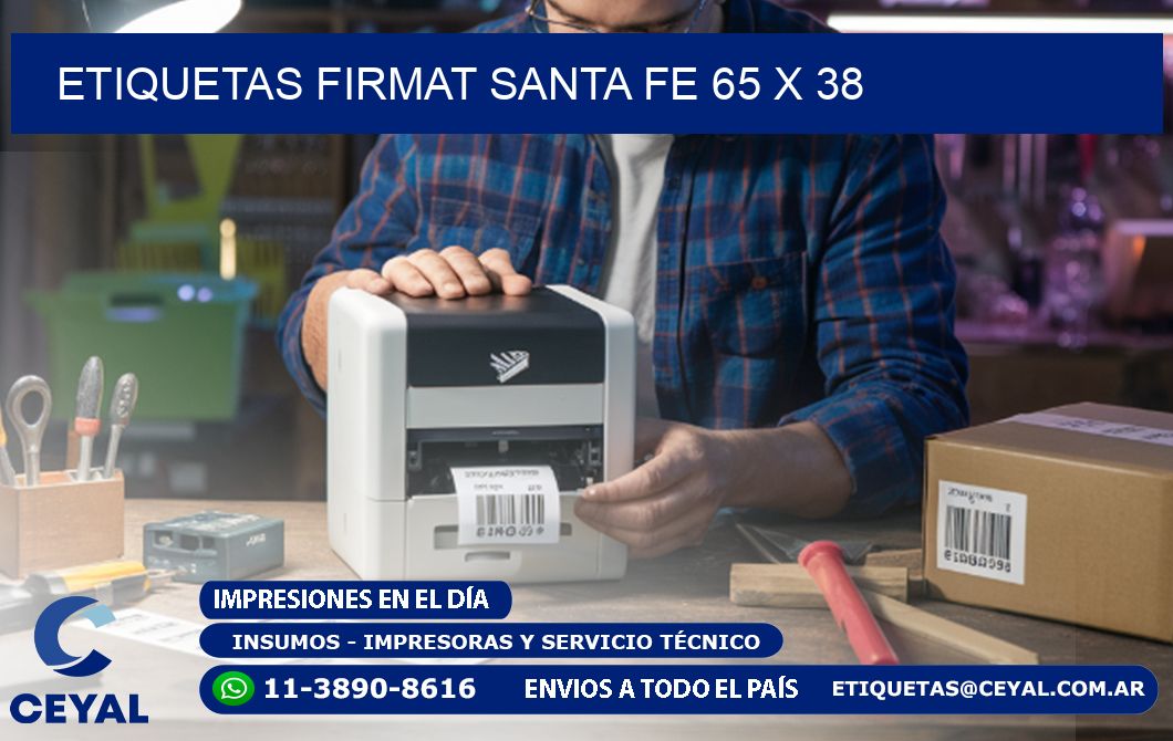 Etiquetas Firmat Santa Fe 65 x 38