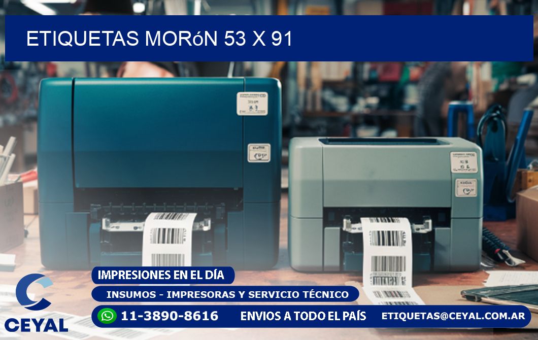 Etiquetas Morón 53 x 91