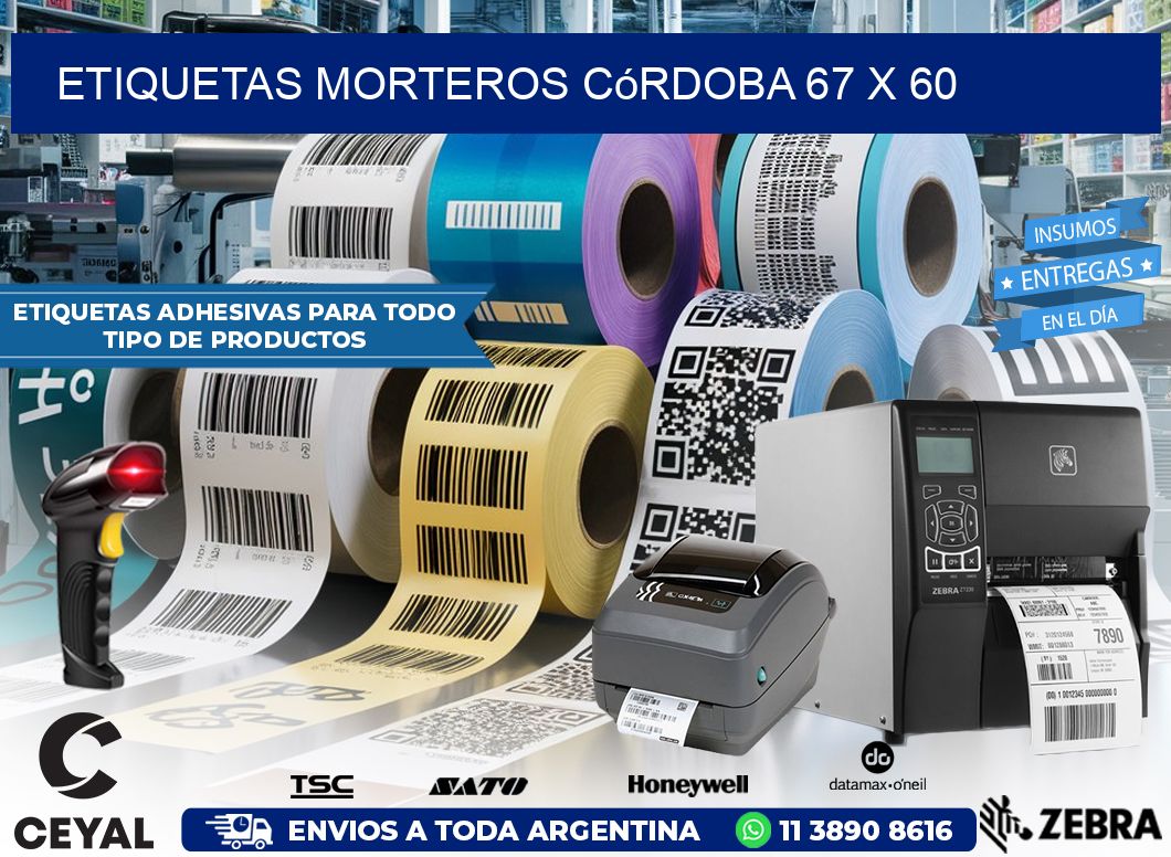 Etiquetas Morteros Córdoba 67 x 60