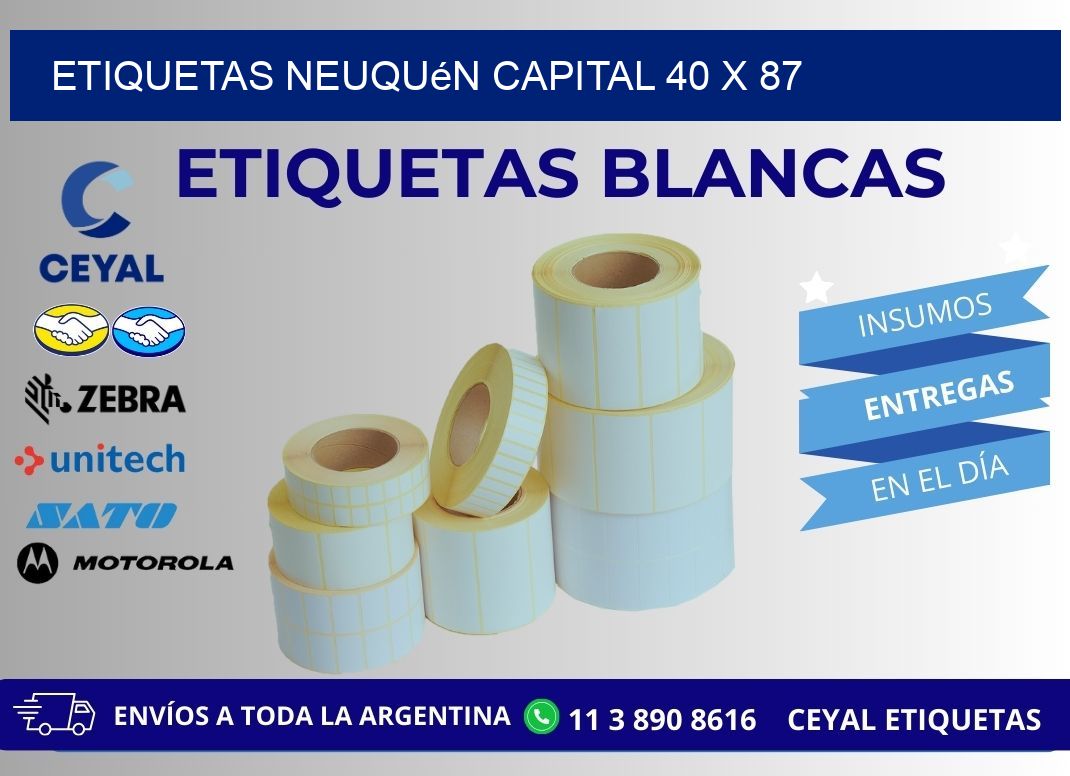 Etiquetas Neuquén Capital 40 x 87