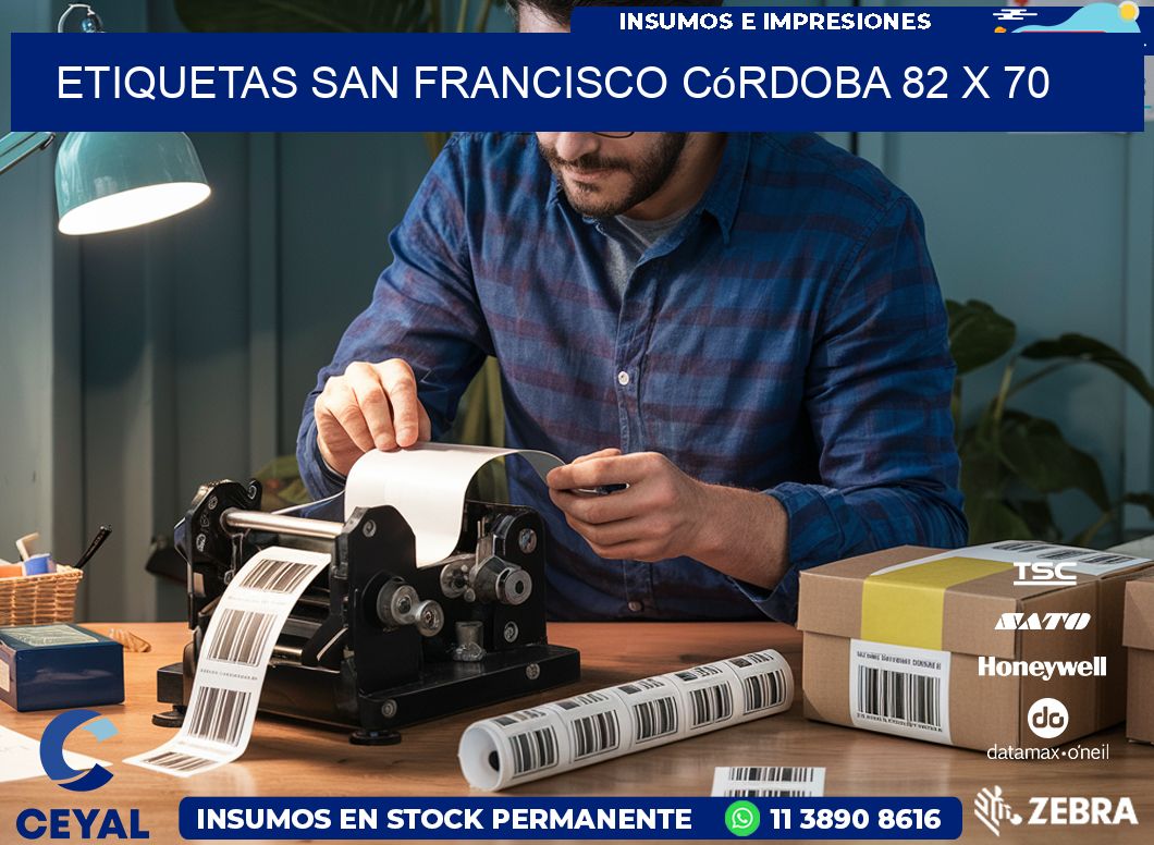 Etiquetas San Francisco Córdoba 82 x 70