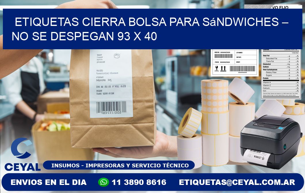 Etiquetas cierra bolsa para sándwiches – No se despegan 93 x 40