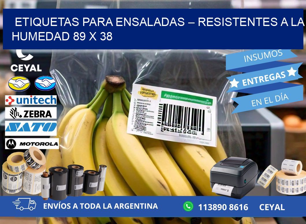 Etiquetas para ensaladas – Resistentes a la humedad 89 x 38