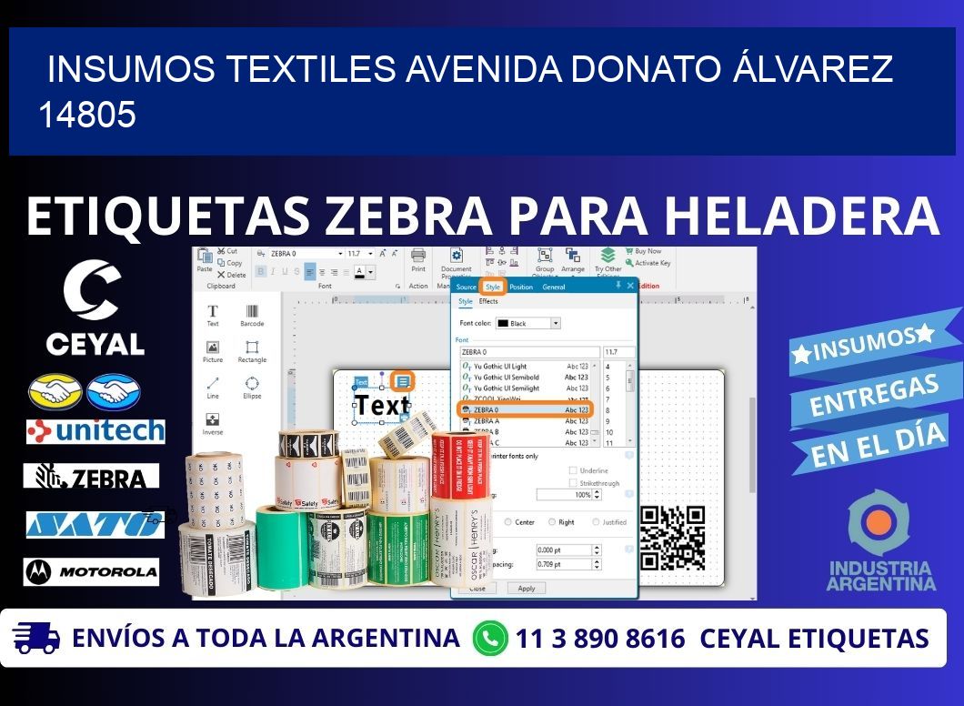 INSUMOS TEXTILES AVENIDA DONATO ÁLVAREZ 14805