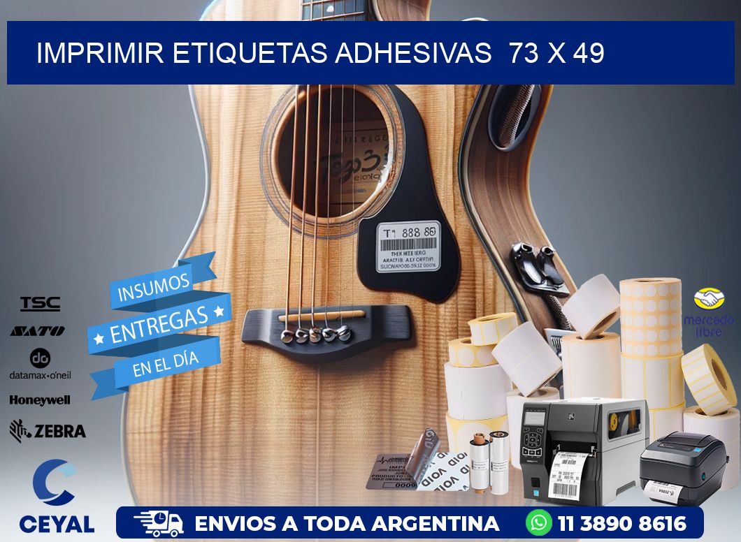 Imprimir Etiquetas adhesivas  73 x 49