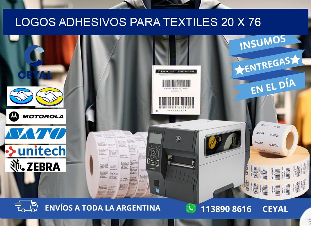 LOGOS ADHESIVOS PARA TEXTILES 20 x 76