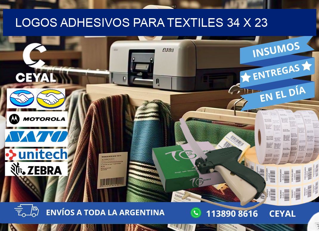 LOGOS ADHESIVOS PARA TEXTILES 34 x 23