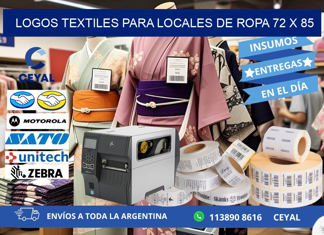 LOGOS TEXTILES PARA LOCALES DE ROPA 72 x 85