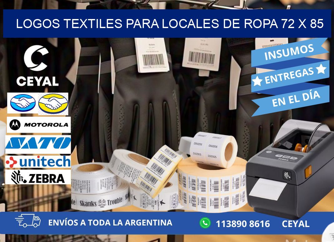 LOGOS TEXTILES PARA LOCALES DE ROPA 72 x 85