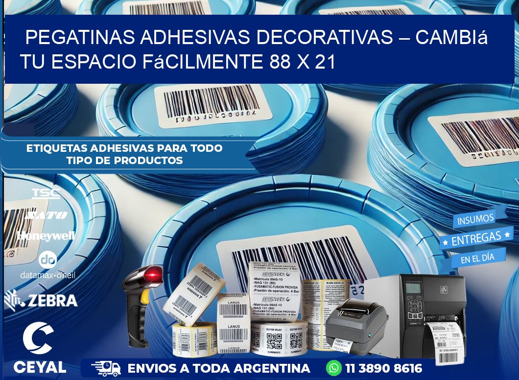 Pegatinas Adhesivas Decorativas – Cambiá Tu Espacio Fácilmente 88 x 21