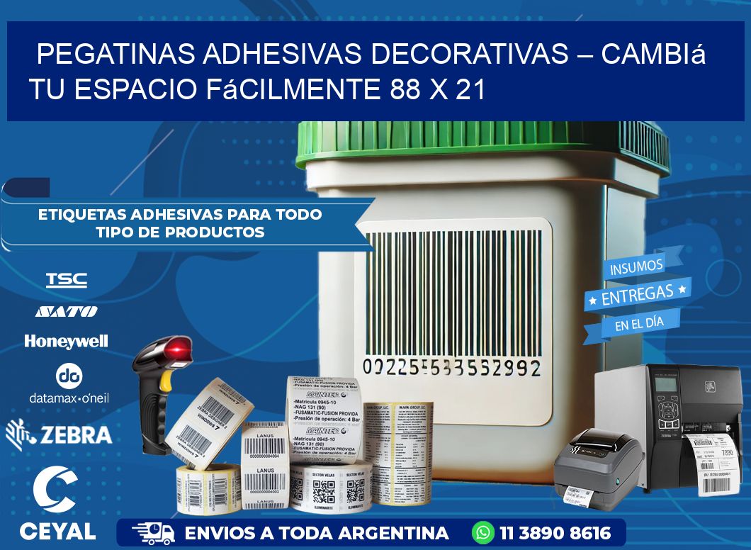 Pegatinas Adhesivas Decorativas – Cambiá Tu Espacio Fácilmente 88 x 21