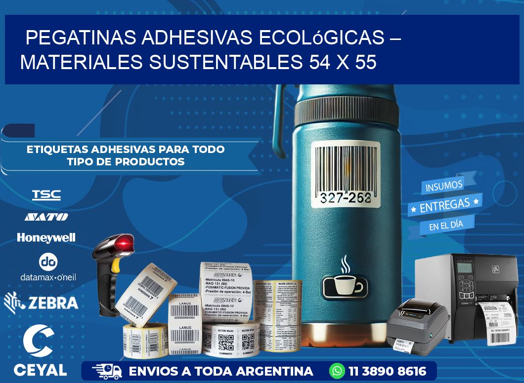 Pegatinas Adhesivas Ecológicas – Materiales Sustentables 54 x 55