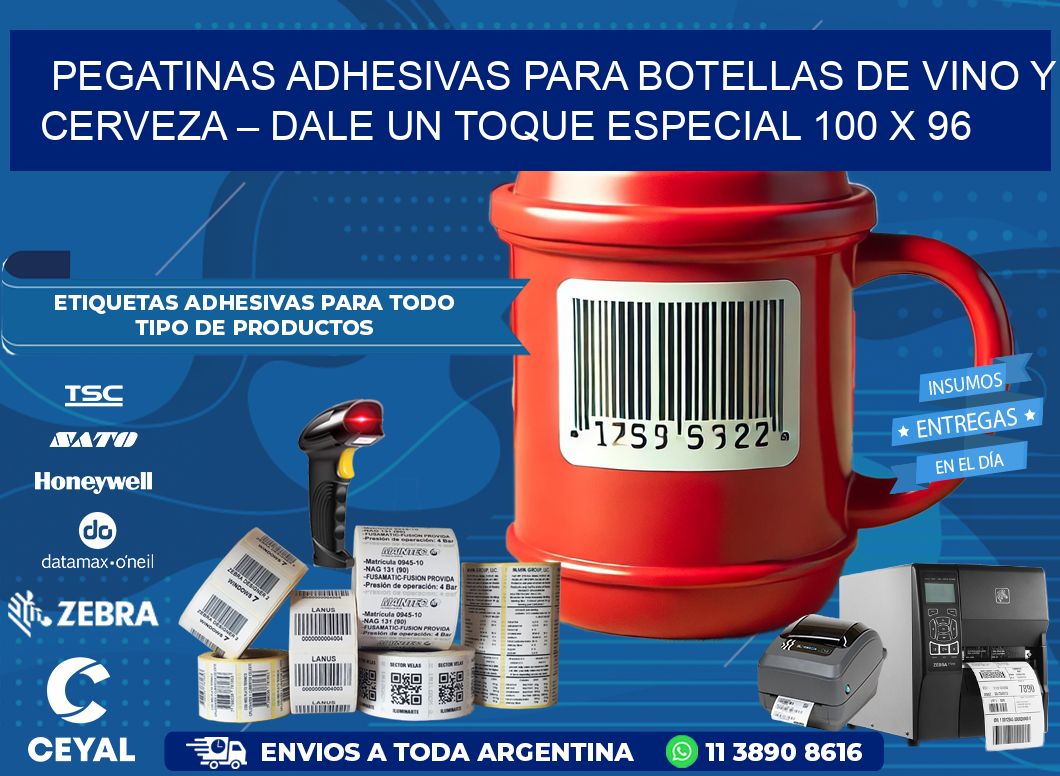 Pegatinas Adhesivas para Botellas de Vino y Cerveza – Dale un Toque Especial 100 x 96