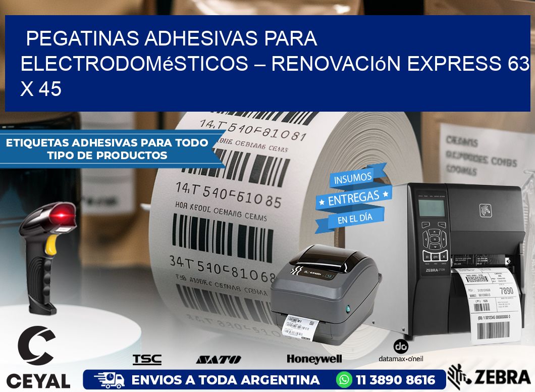 Pegatinas Adhesivas para Electrodomésticos – Renovación Express 63 x 45