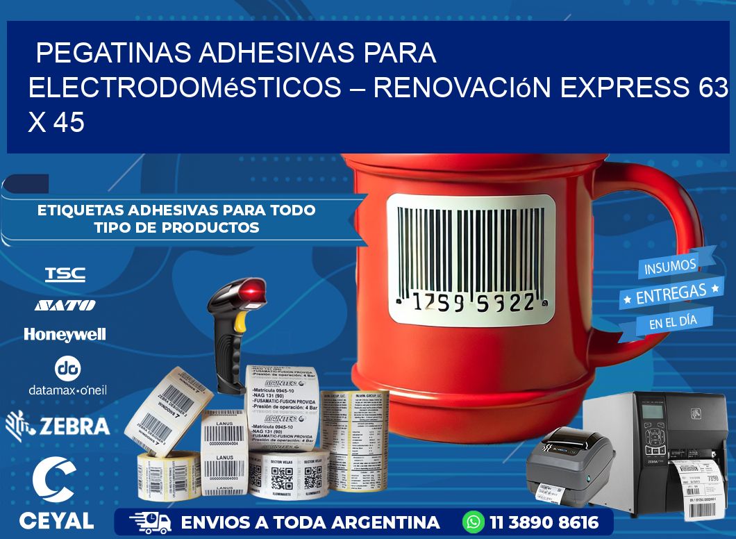 Pegatinas Adhesivas para Electrodomésticos – Renovación Express 63 x 45