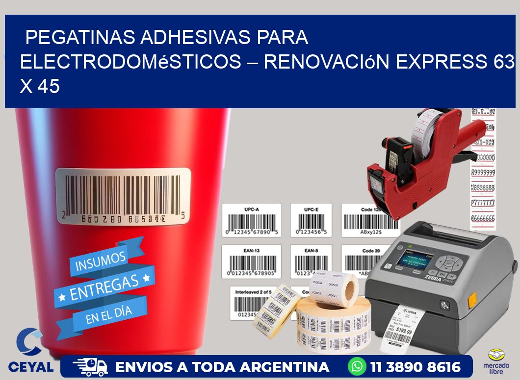 Pegatinas Adhesivas para Electrodomésticos – Renovación Express 63 x 45