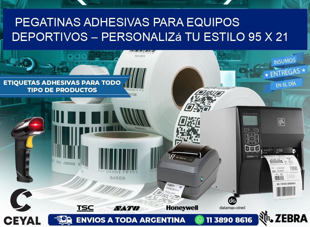 Pegatinas Adhesivas para Equipos Deportivos – Personalizá Tu Estilo 95 x 21