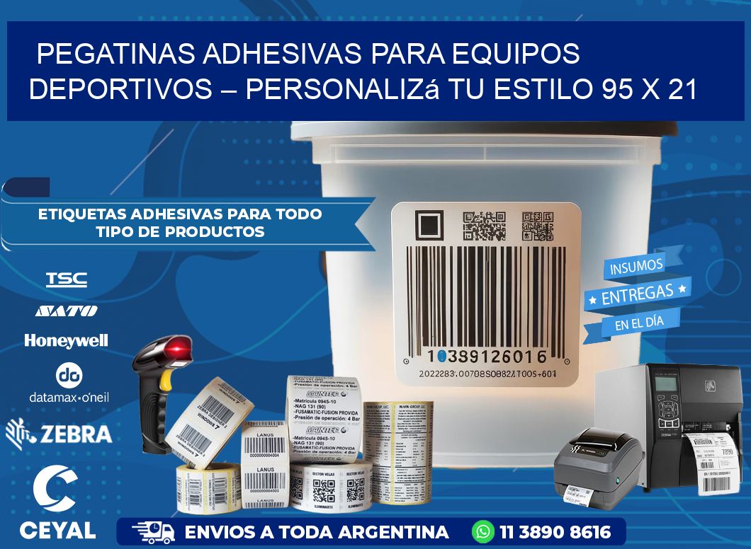 Pegatinas Adhesivas para Equipos Deportivos – Personalizá Tu Estilo 95 x 21