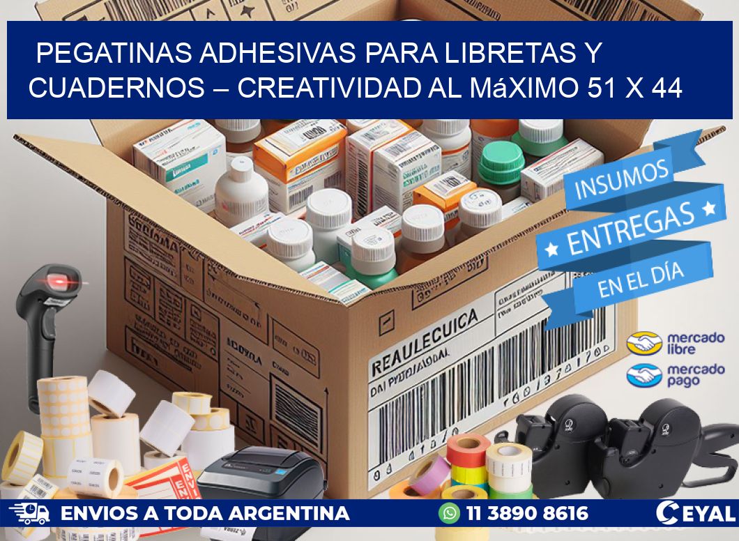 Pegatinas Adhesivas para Libretas y Cuadernos – Creatividad al Máximo 51 x 44