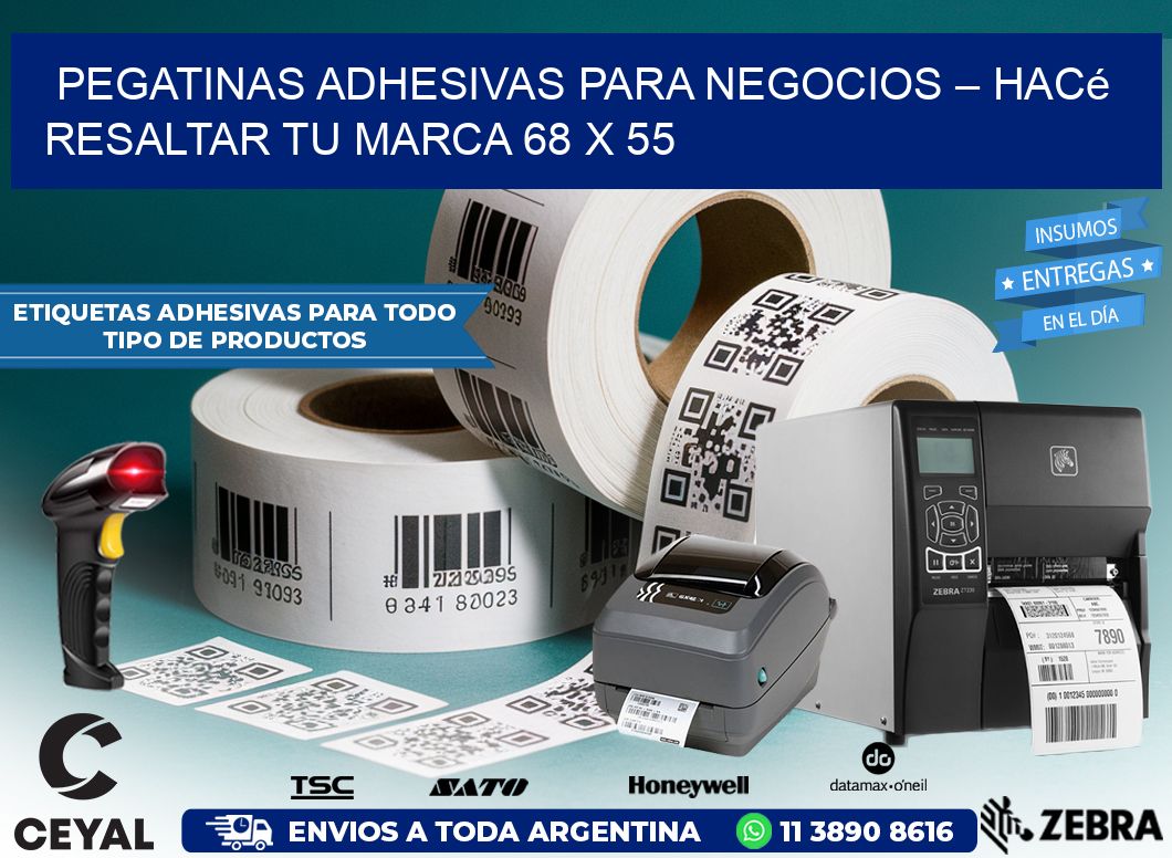 Pegatinas Adhesivas para Negocios – Hacé Resaltar Tu Marca 68 x 55