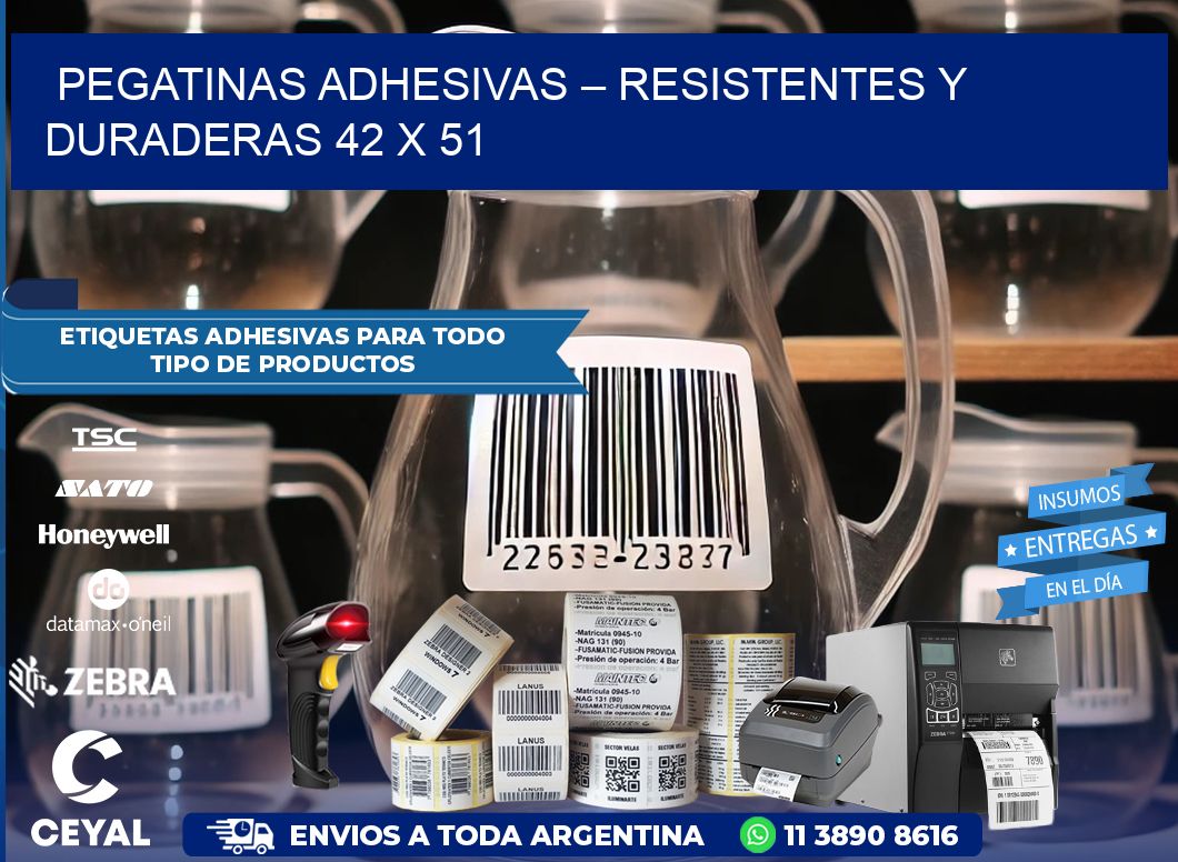 Pegatinas Adhesivas – Resistentes y Duraderas 42 x 51