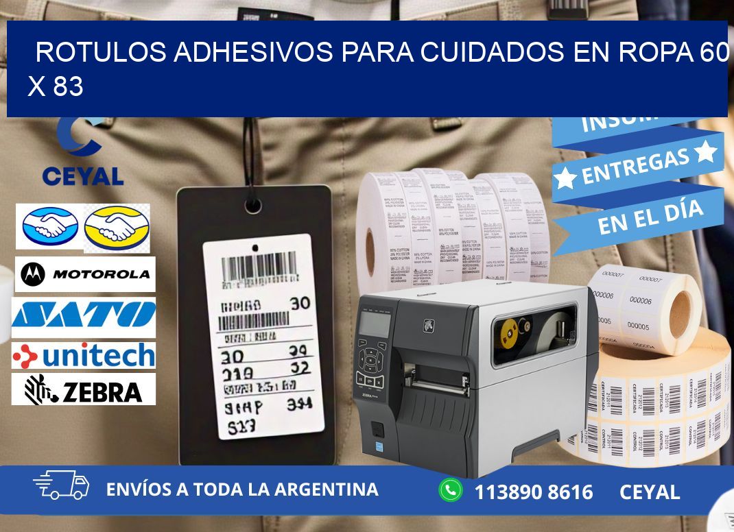 ROTULOS ADHESIVOS PARA CUIDADOS EN ROPA 60 x 83