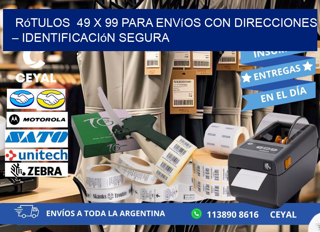 Rótulos 49 x 99 para Envíos con Direcciones – Identificación Segura