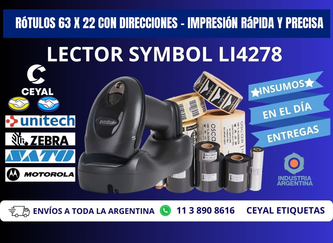 Rótulos 63 x 22 con Direcciones – Impresión Rápida y Precisa