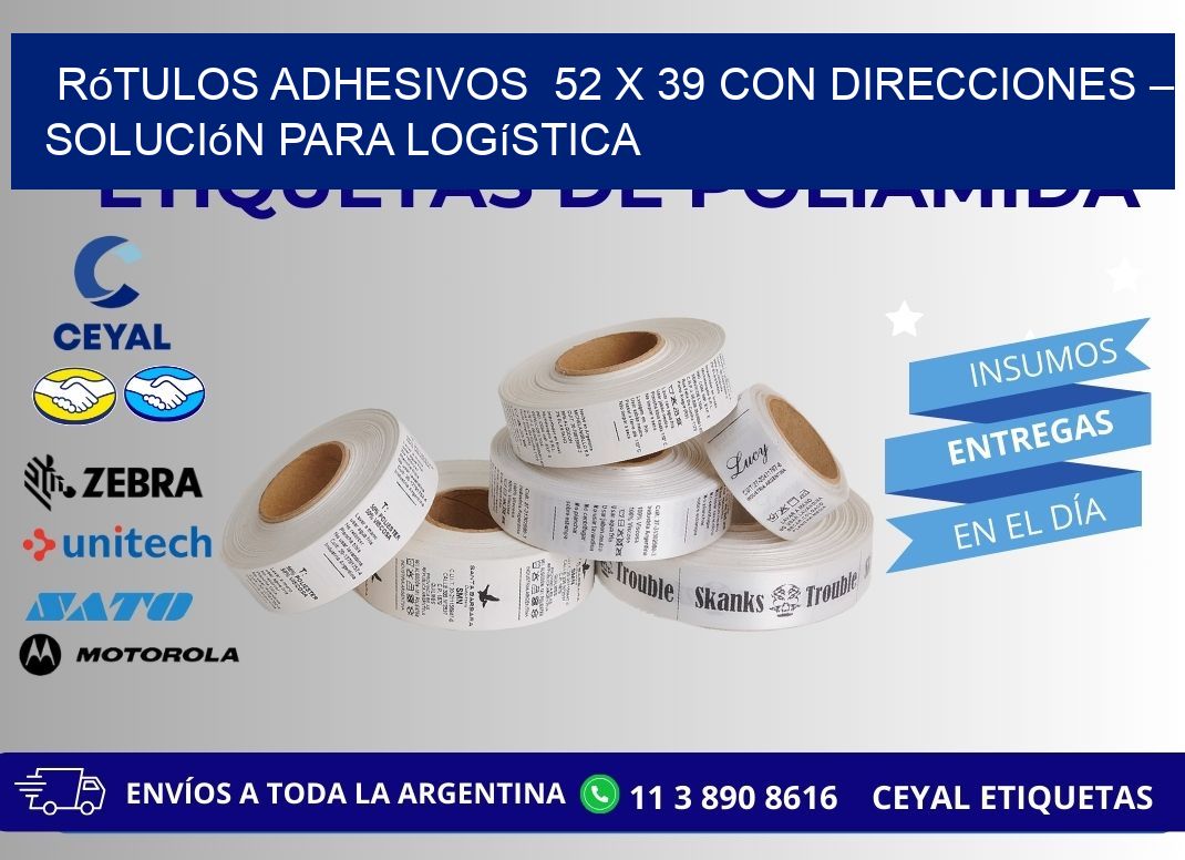 Rótulos Adhesivos  52 x 39 con Direcciones – Solución para Logística