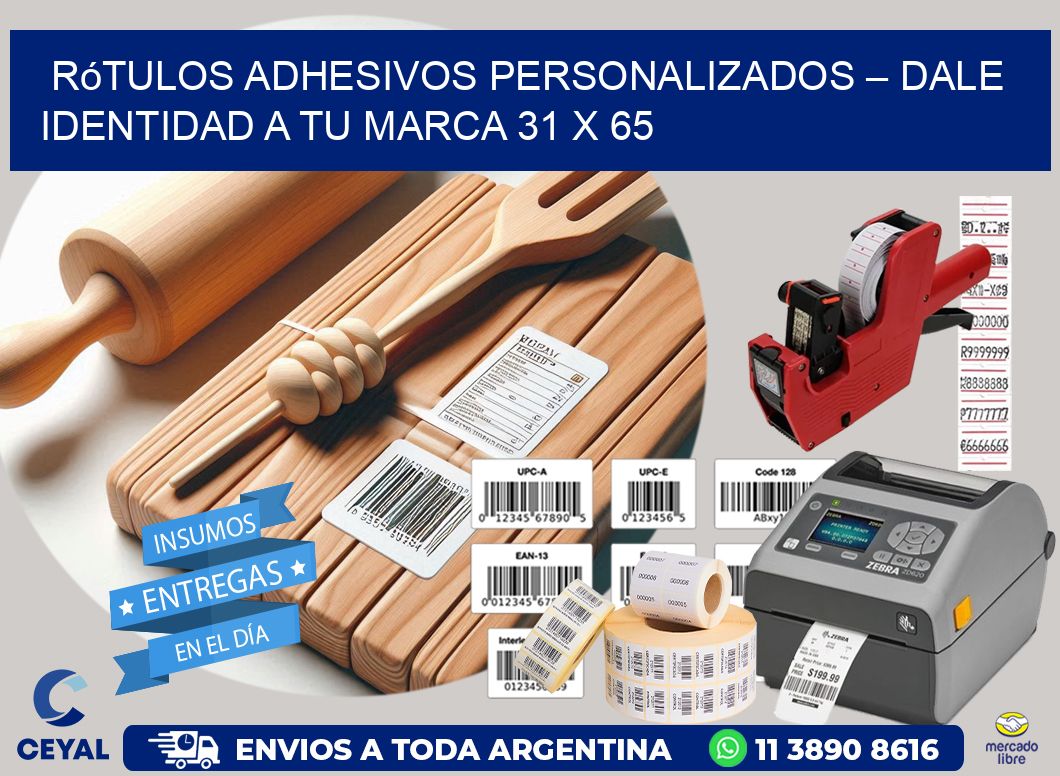 Rótulos Adhesivos Personalizados – Dale Identidad a Tu Marca 31 x 65