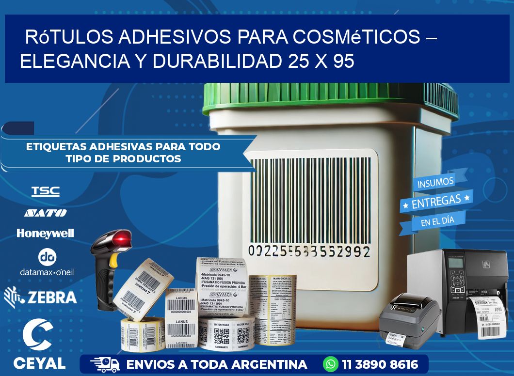 Rótulos Adhesivos para Cosméticos – Elegancia y Durabilidad 25 x 95