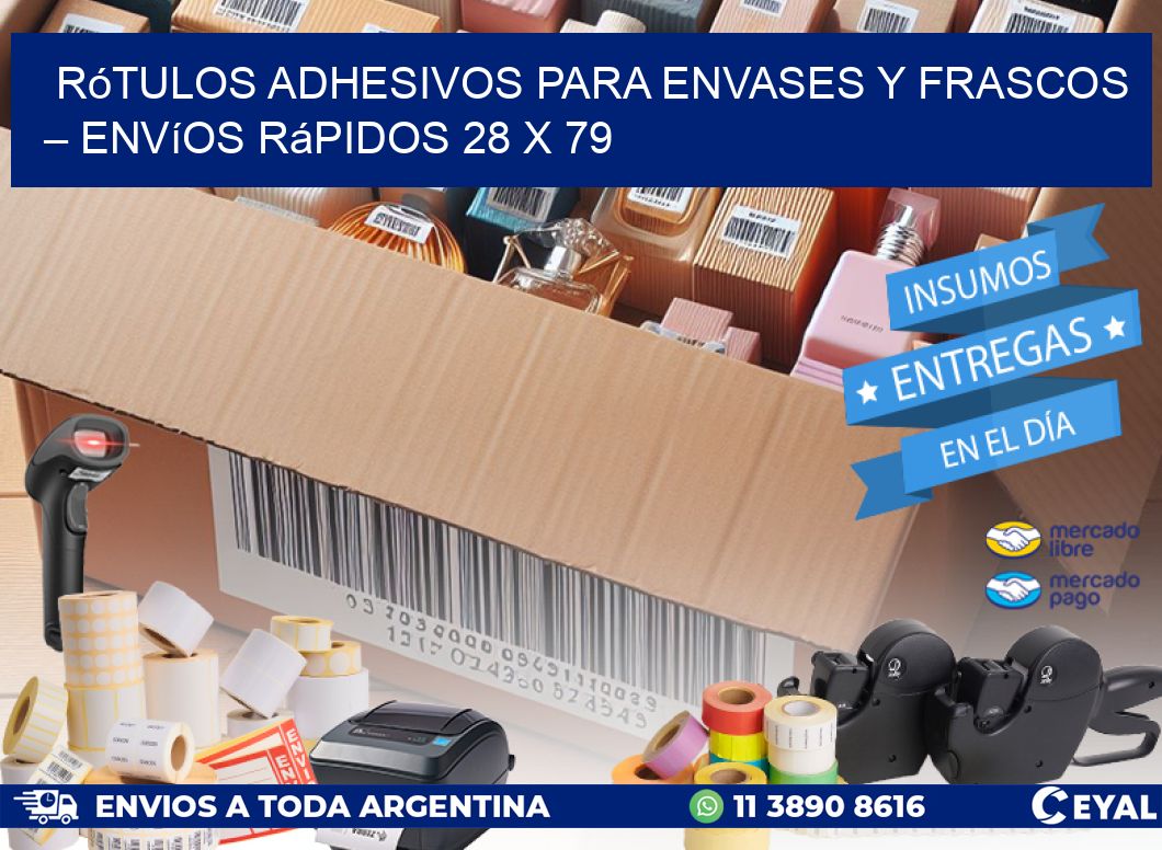 Rótulos Adhesivos para Envases y Frascos – Envíos Rápidos 28 x 79