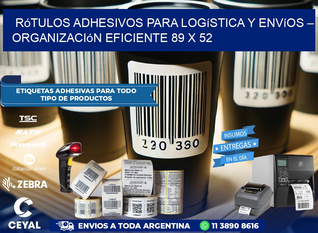 Rótulos Adhesivos para Logística y Envíos – Organización Eficiente 89 x 52