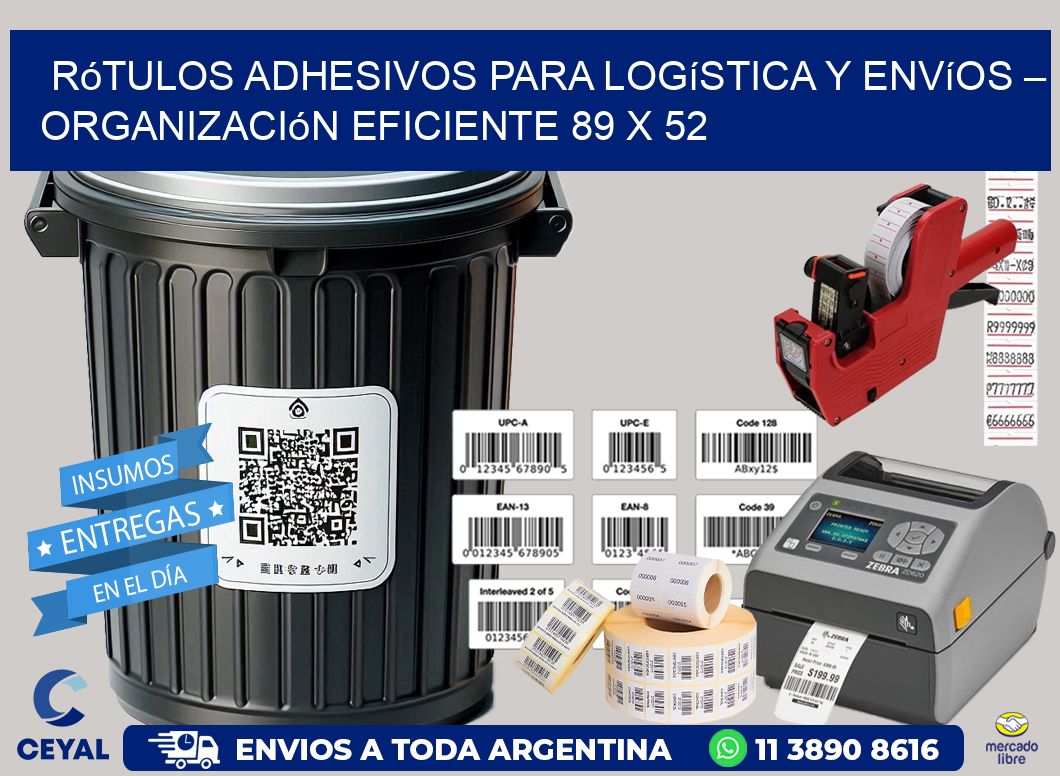 Rótulos Adhesivos para Logística y Envíos – Organización Eficiente 89 x 52