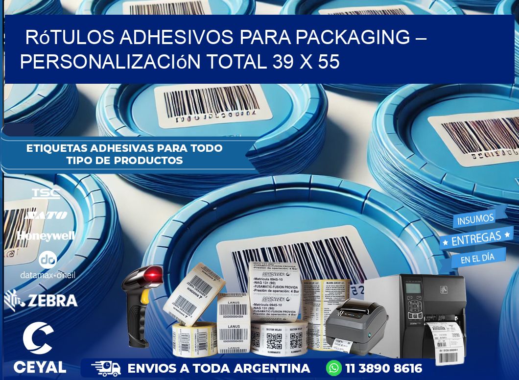 Rótulos Adhesivos para Packaging – Personalización Total 39 x 55