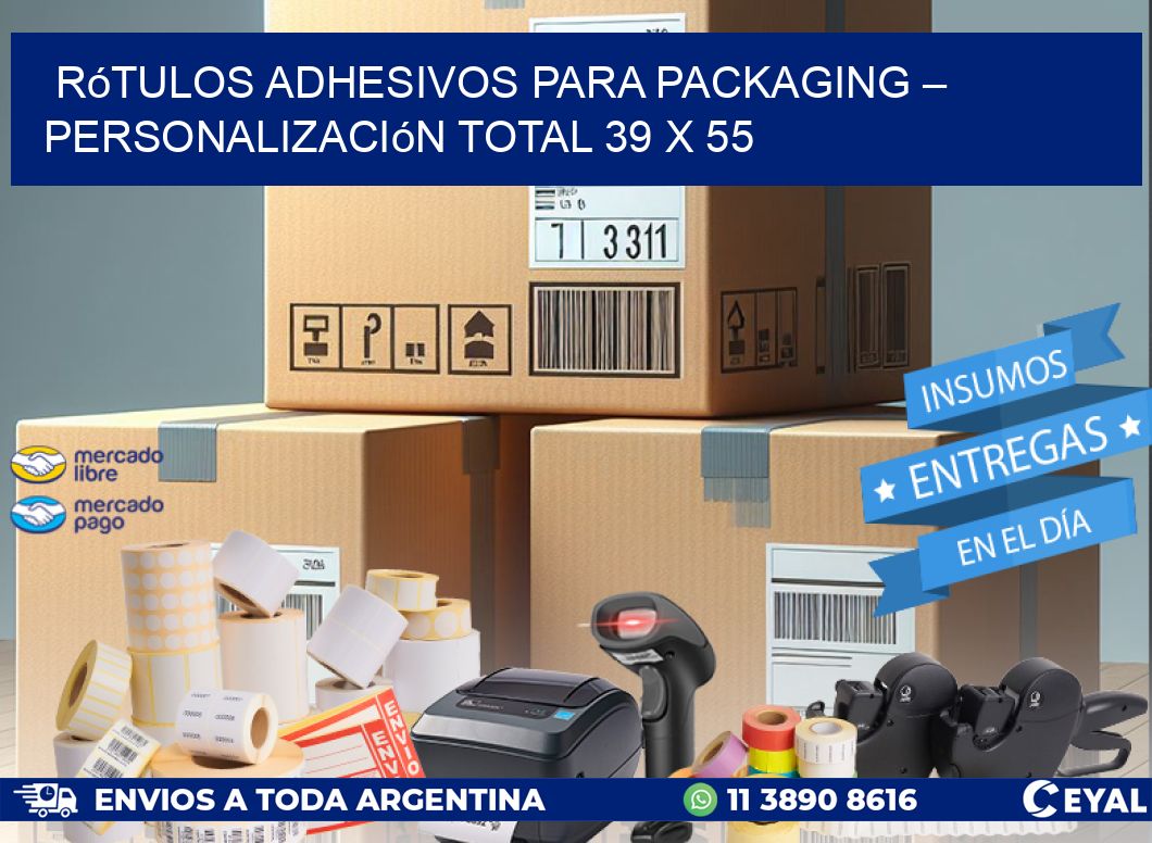 Rótulos Adhesivos para Packaging – Personalización Total 39 x 55