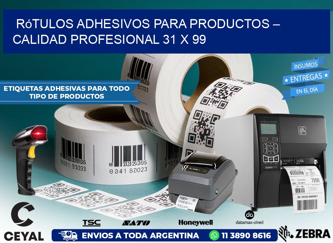 Rótulos Adhesivos para Productos – Calidad Profesional 31 x 99