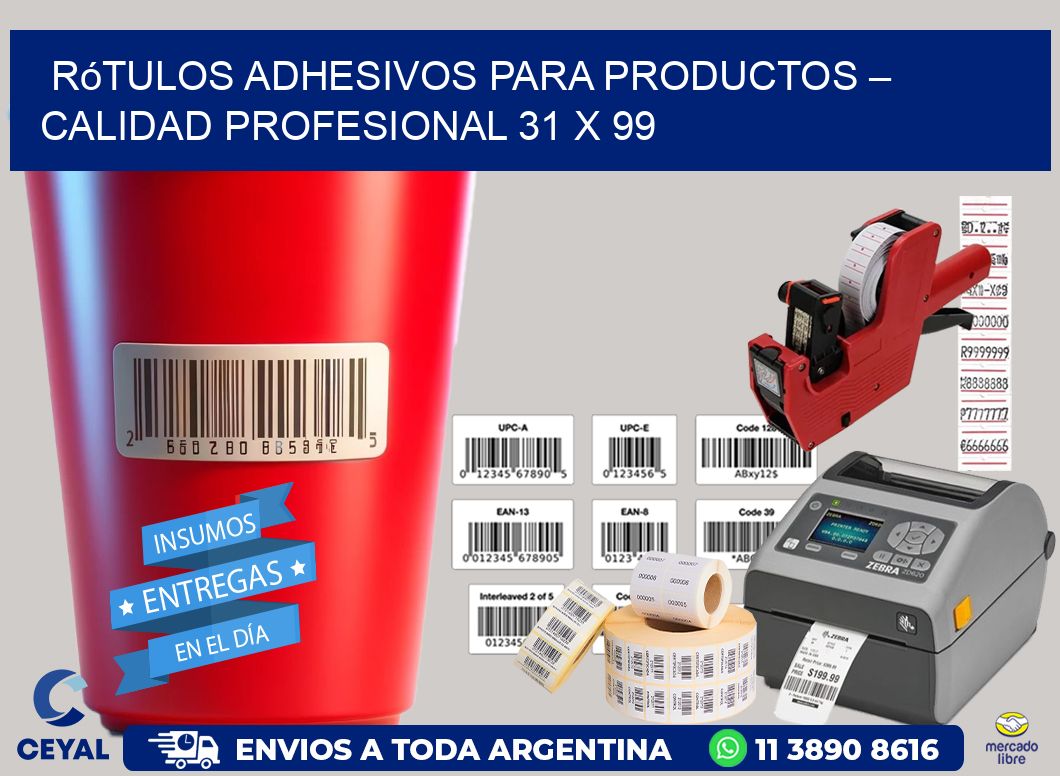 Rótulos Adhesivos para Productos – Calidad Profesional 31 x 99