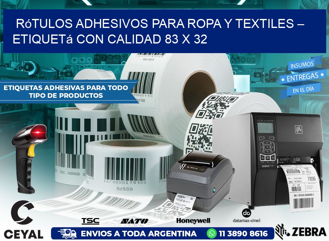 Rótulos Adhesivos para Ropa y Textiles – Etiquetá con Calidad 83 x 32