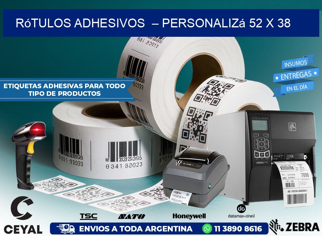 Rótulos Adhesivos  – Personalizá 52 x 38