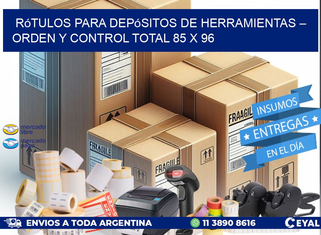 Rótulos para Depósitos de Herramientas – Orden y Control Total 85 x 96