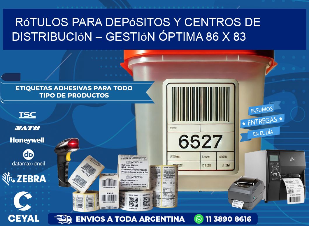 Rótulos para Depósitos y Centros de Distribución – Gestión Óptima 86 x 83