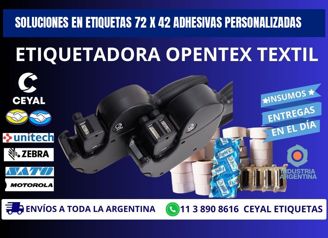 Soluciones en Etiquetas 72 x 42 Adhesivas Personalizadas
