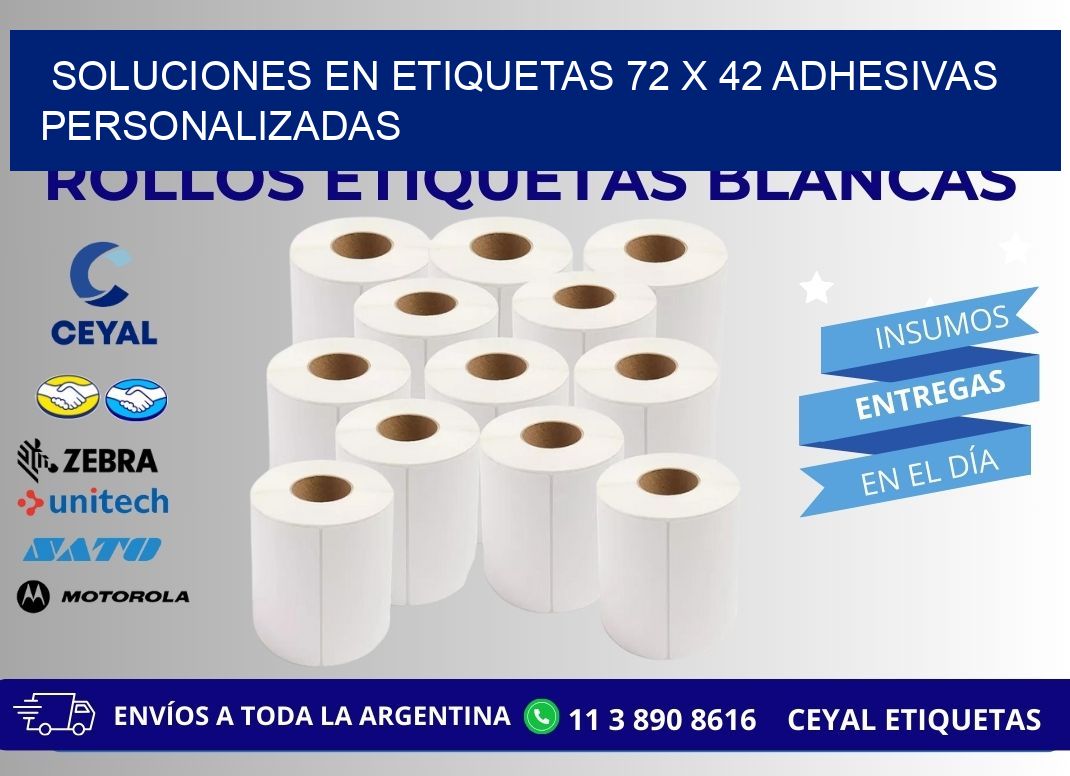 Soluciones en Etiquetas 72 x 42 Adhesivas Personalizadas