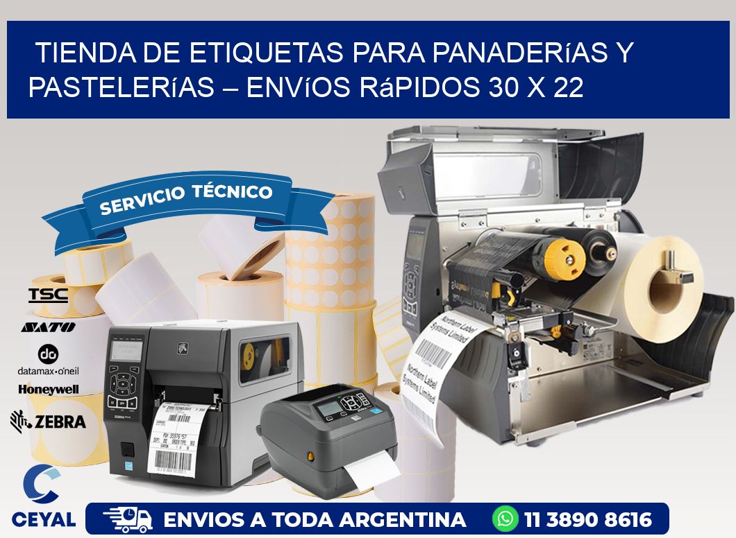 Tienda de Etiquetas para Panaderías y Pastelerías – Envíos Rápidos 30 x 22
