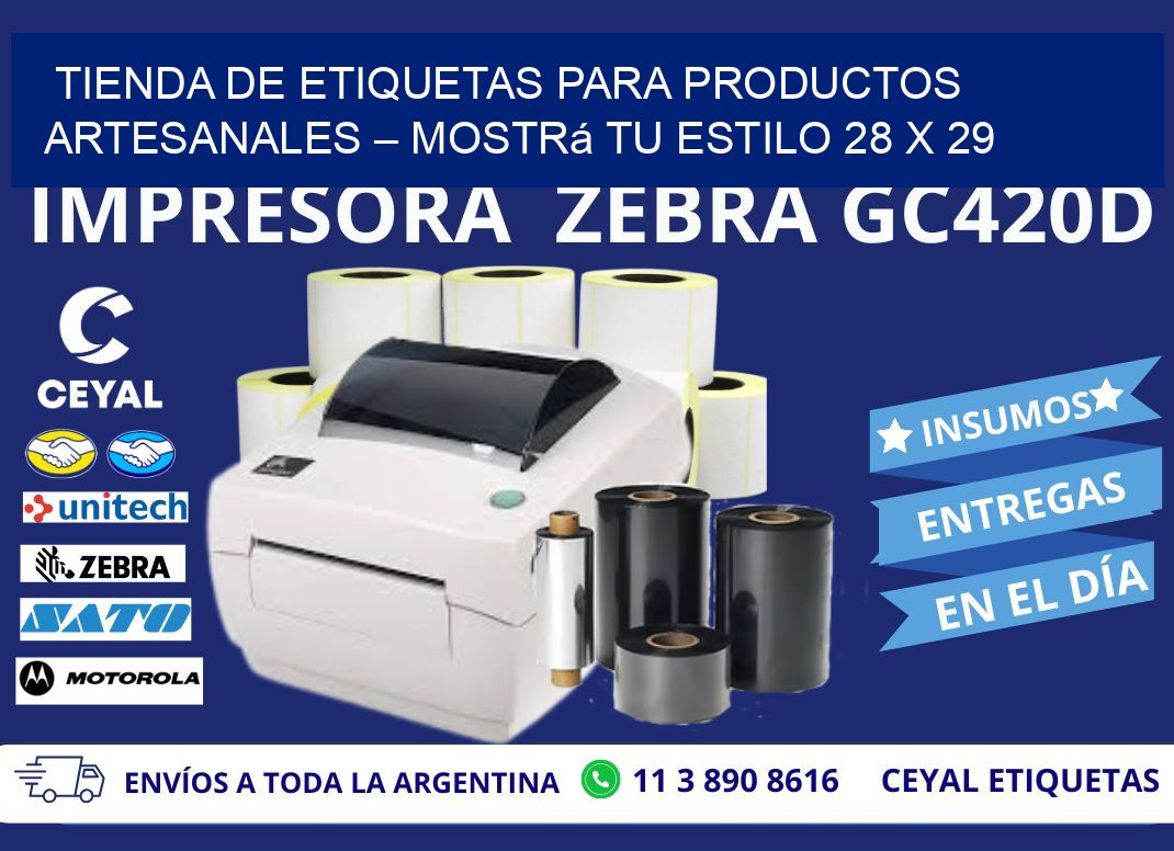 Tienda de Etiquetas para Productos Artesanales – Mostrá Tu Estilo 28 x 29