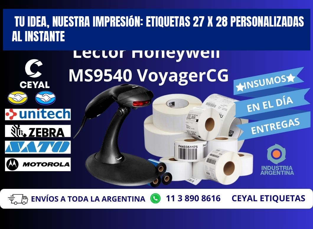 Tu Idea, Nuestra Impresión: Etiquetas 27 x 28 Personalizadas al Instante