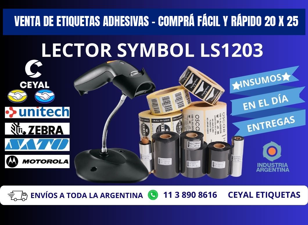VENTA DE ETIQUETAS ADHESIVAS – COMPRÁ FÁCIL Y RÁPIDO 20 x 25